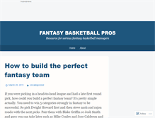 Tablet Screenshot of fantasybasketballpros.com